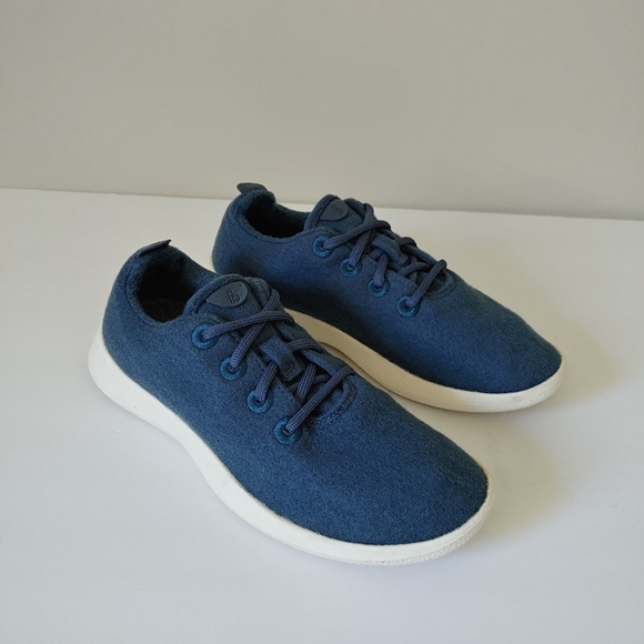 Allbirds Wool Runners Merino Wool Shoes Size 7 Blue - Picture 6 of 15